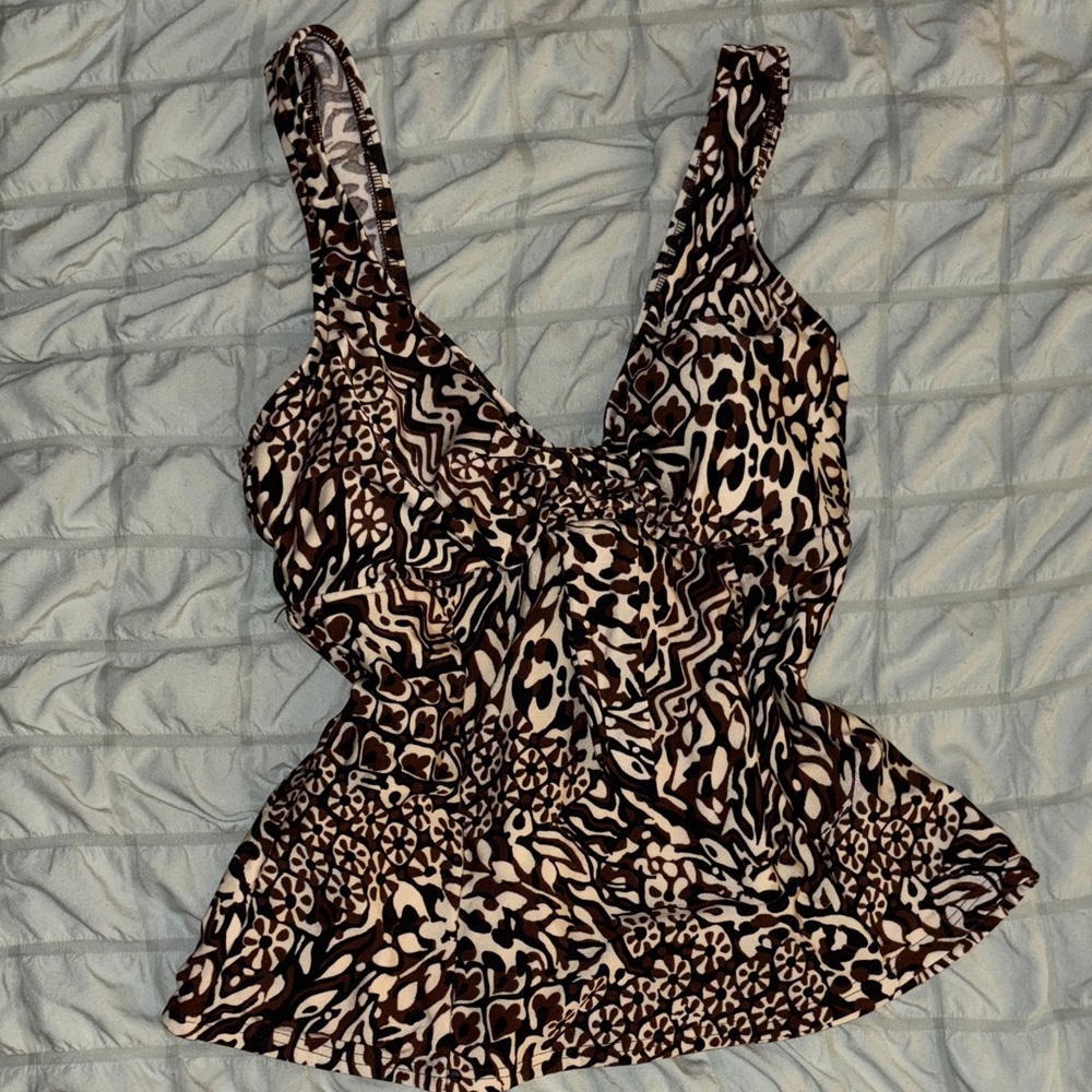 Leopard Print swim Top